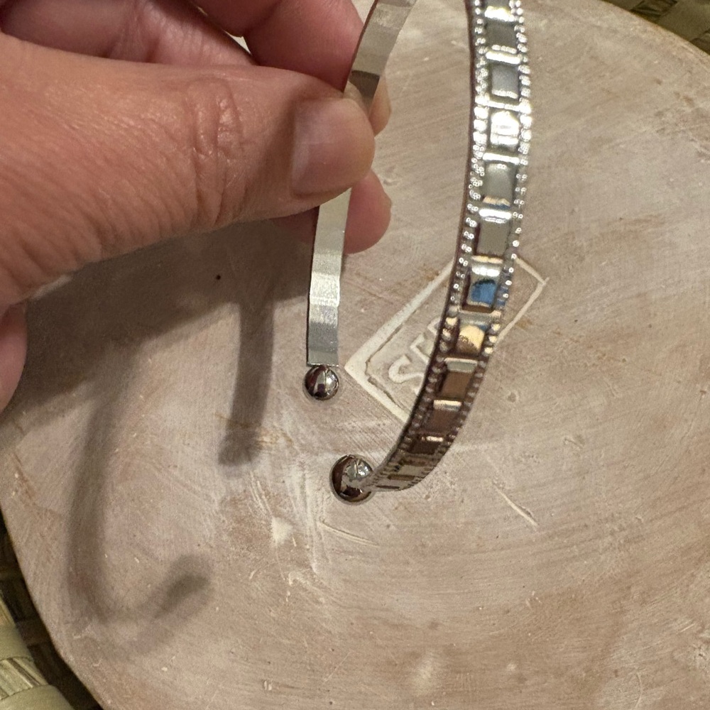 Silver Geometric Cuff Bracelet